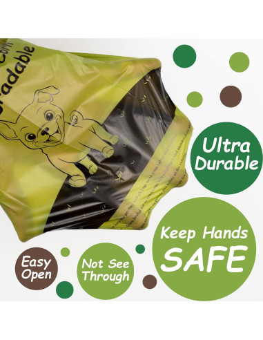Bolsas para Excremento de Perro Greener Walker - 1080 Unidades Extra Gruesas y a Prueba de Fugas