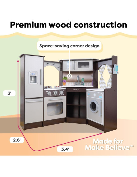 Cocina de Juguete Esquina KidKraft Ultimate Madera Espresso