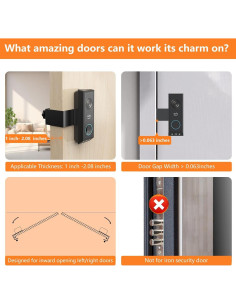 Soporte Antirrobo para Timbre Eufy E340 Negro Sin Perforación 2