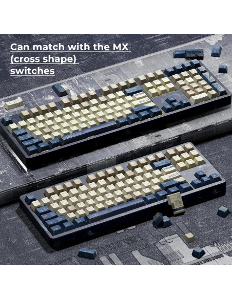 Caps de Teclado Mecánico Gundam XVX - 134 PBT Cherry