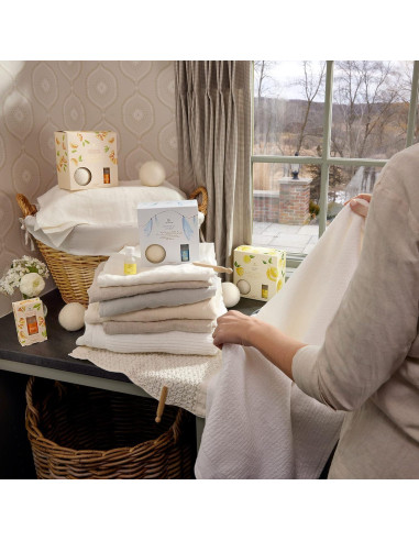 Conjunto de Bolas de Secado de Lana Thymes Lino Lavado 3 Pzas