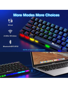 Teclado Mecánico Inalámbrico Eltz 60% RGB 61 Teclas 2