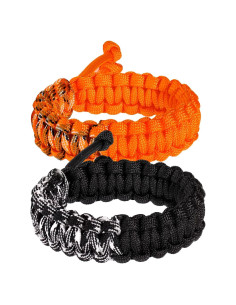 2 Pulseras de Paracord Hechas a Mano Wizock Ajustables 16-20 cm