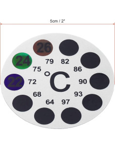 Termómetro Adhesivo para Acuario PATIKIL, 5 Piezas, 18-36C 2