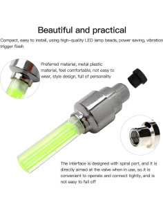 8 Luces LED para Válvula de Rueda Hevituwhe Amarillo 2