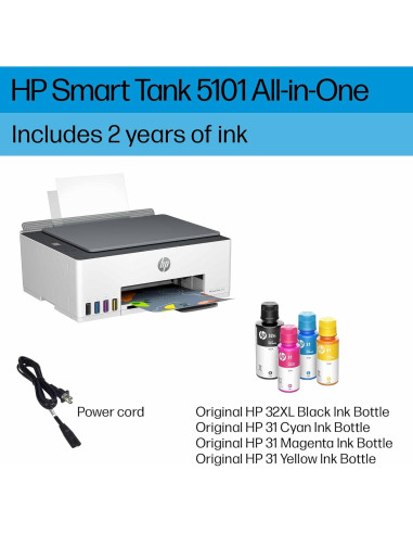 Impresora HP Smart Tank 5101 Inalámbrica Todo-en-Uno