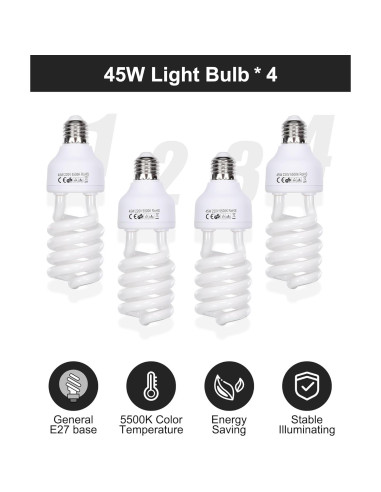 Kit de Iluminación Fotográfica Andoer con Softbox y Fondos