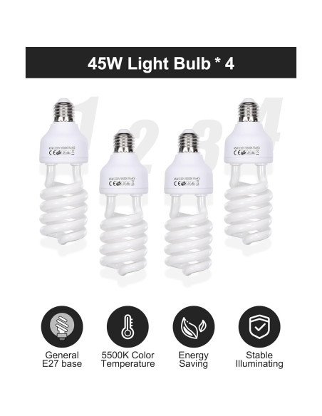 Kit de Iluminación Fotográfica Andoer con Softbox y Fondos