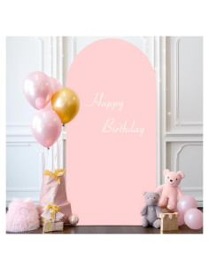 Cubierta de Fondo de Arco Rosa Polvoriento Spandex 2x1m