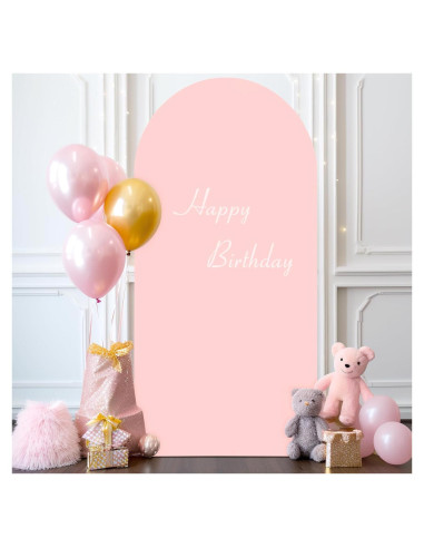 Cubierta de Fondo de Arco Rosa Polvoriento Spandex 2x1m