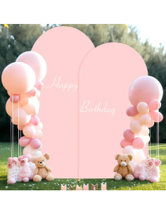 Cubierta de Fondo de Arco Rosa Polvoriento Spandex 2x1m 2