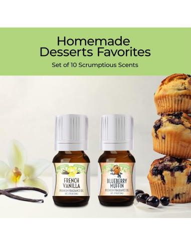 Juego de Aceites Aromáticos Dulces Good Essential - 10 Aromas