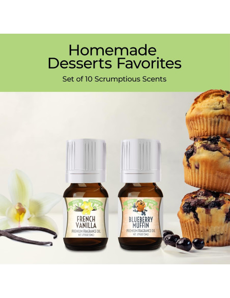Juego de Aceites Aromáticos Dulces Good Essential - 10 Aromas