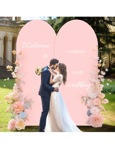 Cubierta de Fondo de Arco Rosa Polvoriento Spandex 2x1m