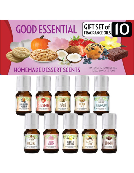 Juego de Aceites Aromáticos Dulces Good Essential - 10 Aromas