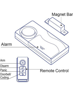 Alarma de Seguridad Inalámbrica Lancoon LK-M64, 105dB 2