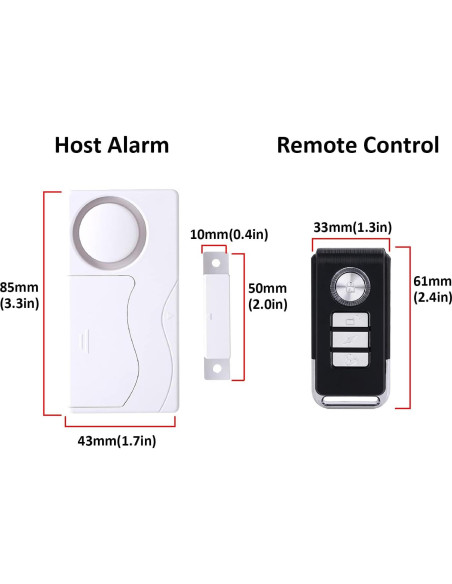 Alarma de Seguridad Inalámbrica Lancoon LK-M64, 105dB Alarma de Seguridad Inalámbrica Lancoon LK-M64, 105dB