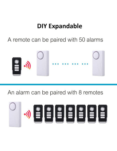 Alarma de Seguridad Inalámbrica Lancoon LK-M64, 105dB
