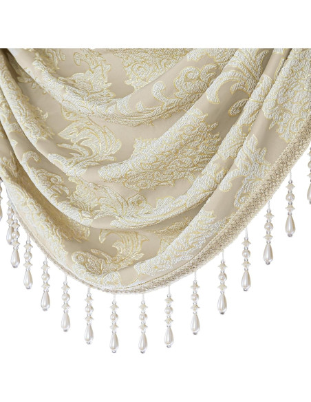 Valance de lujo Jacquard Loom and Mill 99x114cm Beige
