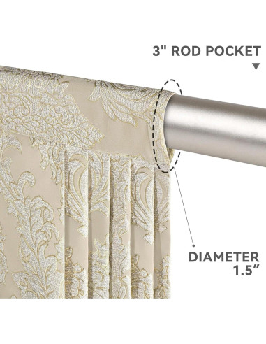 Valance de lujo Jacquard Loom and Mill 99x114cm Beige