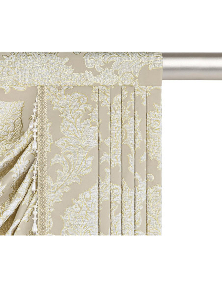 Valance de lujo Jacquard Loom and Mill 99x114cm Beige
