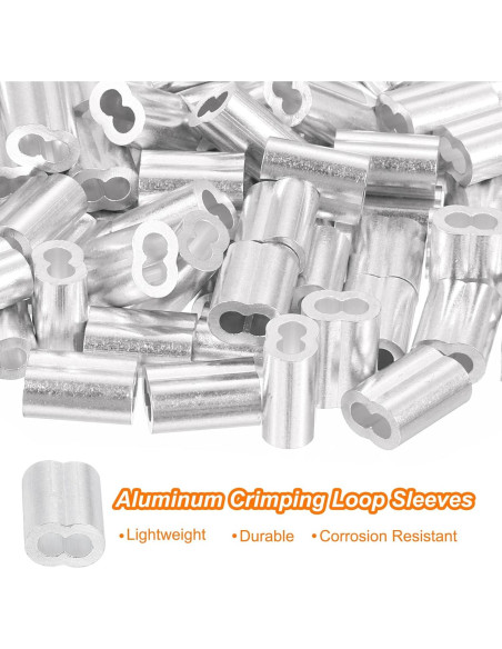 Manga de Bujes de Aluminio uxcell 100Pcs 3mm Resistente