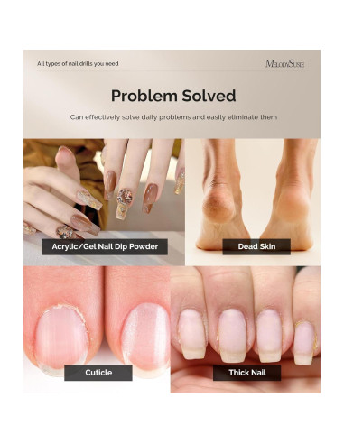 Taladro de Uñas Eléctrico MelodySusie PC120B Dorado 300g