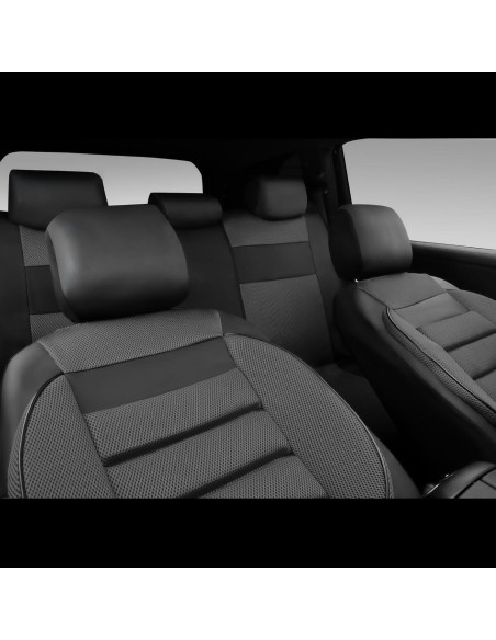 Fundas de Asiento de Coche CAR PASS zt-0010PU Gris Carbón