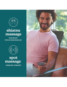 Cojín de Masaje Shiatsu Homedics MCS-112HJ con Calor 75x41cm 2