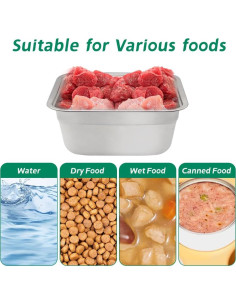 Cuenco para Perros MODUODUO Acero Inoxidable 2 Juegos 3L 2