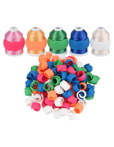 Simthread 100pcs Sujetadores de Bobinas de Hilo Mejorados