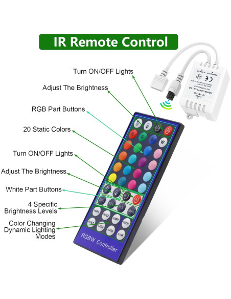Luces Puck LED AIBOO RGBWW con Control Remoto - Paquete de 8