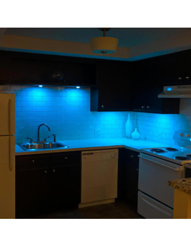 Luces Puck LED AIBOO RGBWW con Control Remoto - Paquete de 8