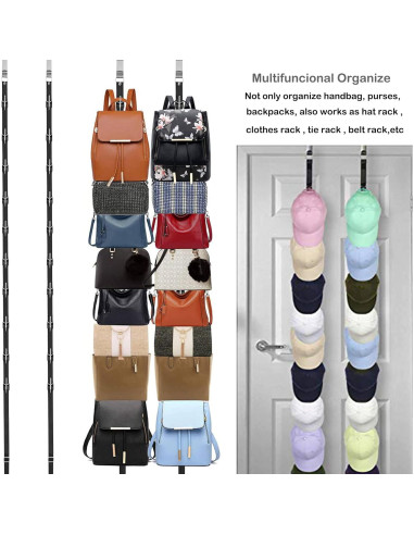 Organizador de Bolsos IZUS - Soporte de 20 Ganchos para Armario