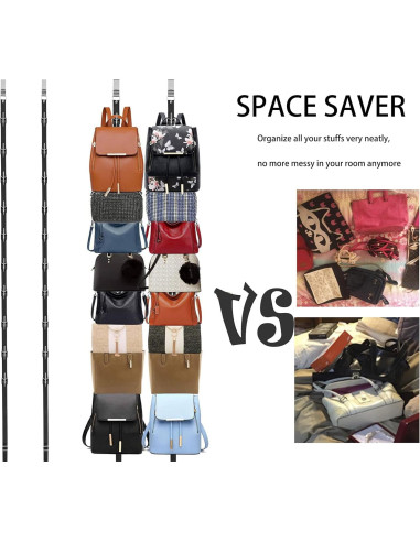 Organizador de Bolsos IZUS - Soporte de 20 Ganchos para Armario