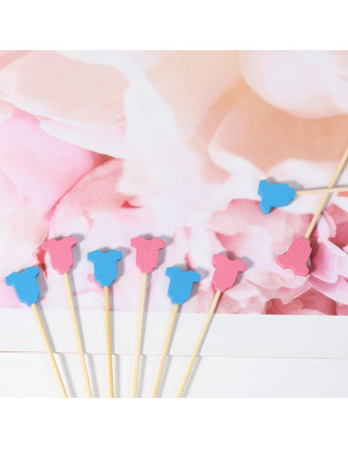 Palillos de cóctel Bambú 100 unidades Revelación de género