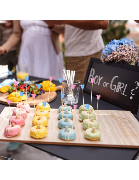 Palillos de cóctel Bambú 100 unidades Revelación de género