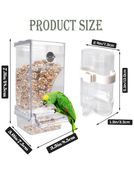 Comedero y Dispensador de Agua Kathson para Aves 2 Pcs