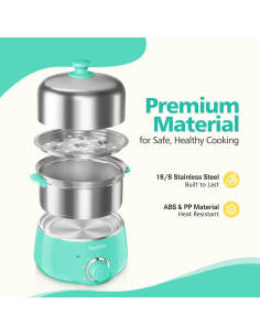 Cocinero de Huevos Duro CACHOO Aqua 14 Huevos 30 Min Temporizador 2