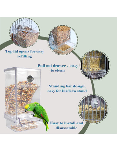 Comedero y Dispensador de Agua Kathson para Aves 2 Pcs