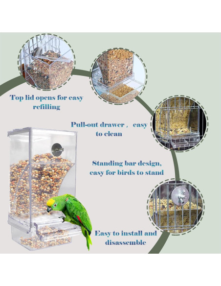 Comedero y Dispensador de Agua Kathson para Aves 2 Pcs