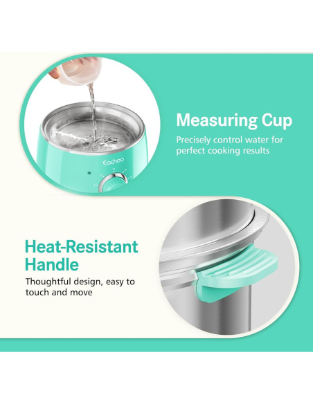 Cocinero de Huevos Duro CACHOO Aqua 14 Huevos 30 Min Temporizador