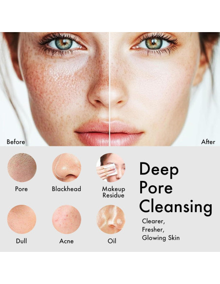 Cepillo Facial Eléctrico NagraCoola Negro - Impermeable, 2 Cabezas, 3 Velocidades