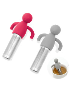 Infusor de Té Lusofie - Acero Inoxidable y Silicona - 2 Piezas