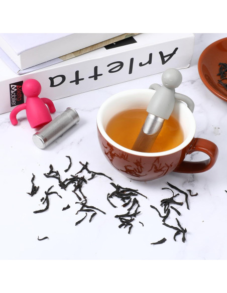 Infusor de Té Lusofie - Acero Inoxidable y Silicona - 2 Piezas