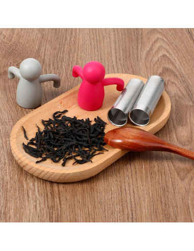 Infusor de Té Lusofie - Acero Inoxidable y Silicona - 2 Piezas