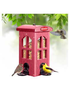 Comedero para Aves Kingsyard Rojo a Prueba de Lluvia 1.59kg