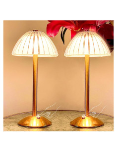 Juego de 2 lámparas de mesa LED TIMEGOA con batería 1600 mAh