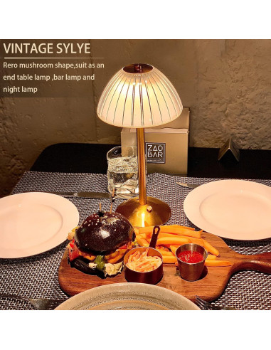 Juego de 2 lámparas de mesa LED TIMEGOA con batería 1600 mAh