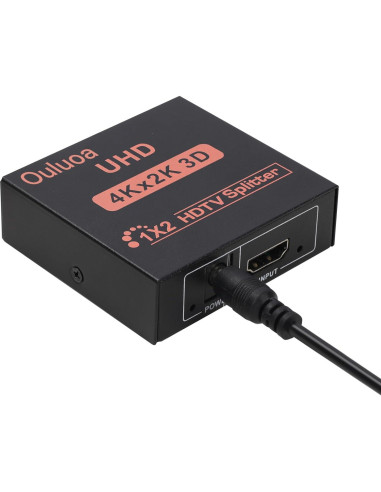 Divisor HDMI 1 en 2 Salidas 4K@30Hz Ouluoa con Adaptador